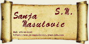 Sanja Mašulović vizit kartica
